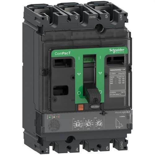 Αυτόματος διακόπτης ComPacT NSX250N 50kA AC 3P3R 250A Micrologic 2.2 με αναφορά C25N32D250 από τη μάρκα SCHNEIDER ELECTRIC