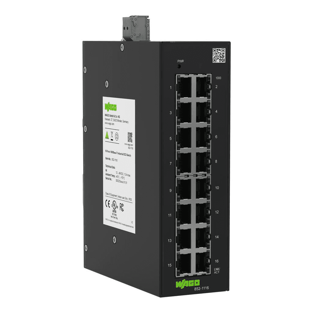 Βιομηχανικός Διακόπτης ECO-Switch 16 θυρών με αναφορά 852-1116 από τη μάρκα WAGO
