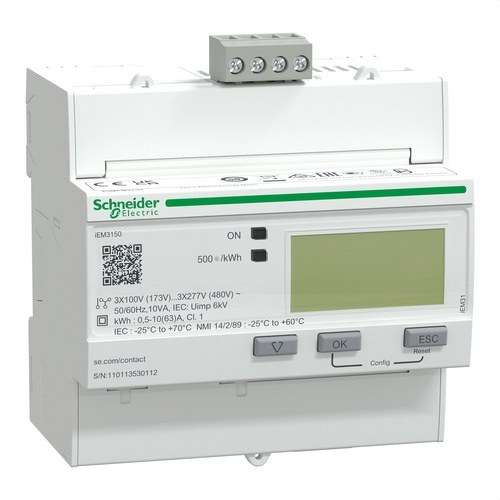 Τριφασικός μετρητής ενέργειας iem3150 63 A κατηγορία 1 modbus με αναφορά A9MEM3150 από τη μάρκα SCHNEIDER ELECTRIC