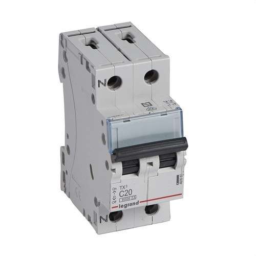 Μαγνητοθερμικός TX3 P+N 20A Καμπύλη C Καμπύλη C 6kA με αναφορά 403587 από τη μάρκα LEGRAND