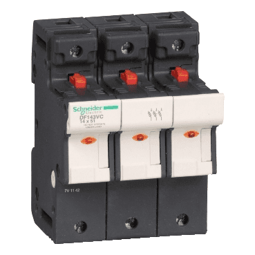 Βάση ασφάλειας Tesys DF 3P 50A 690VAC 14x51mm με αναφορά DF143VC από τη μάρκα SCHNEIDER ELECTRIC