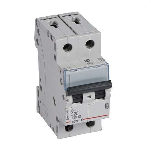 Διακόπτης ισχύος TX3 2P 25A Καμπύλη C Καμπύλη C 6kA με αναφορά 403608 από τη μάρκα LEGRAND