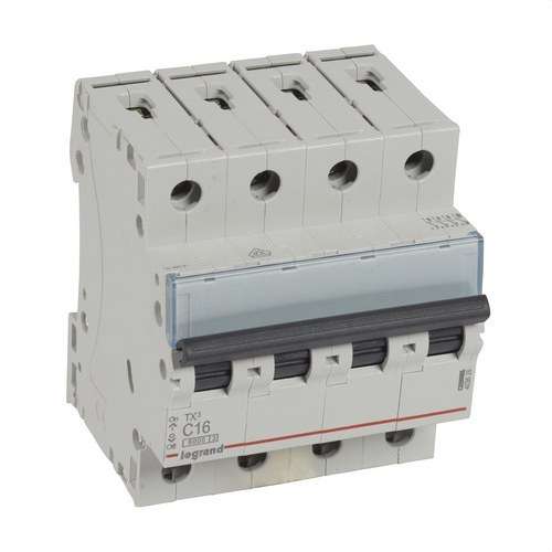 Μαγνητοθερμικό TX3 4P 16A Καμπύλη C Καμπύλη C 6kA με αναφορά 403626 από τη μάρκα LEGRAND