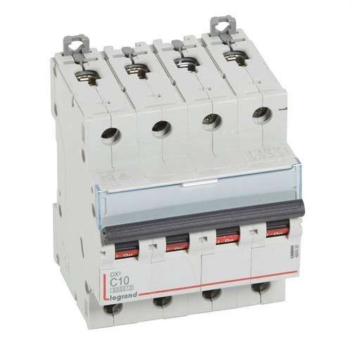 Μαγνητοθερμικός DX3 4P 10A Καμπύλη C 6/10kA με αναφορά 407926 από τη μάρκα LEGRAND