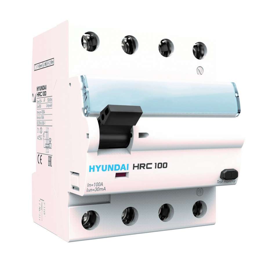 Διαφορικό STD 4P 100A 300mA Κατηγορία A με αναφορά HRC100S-F4PG7100 από τη μάρκα HYUNDAI