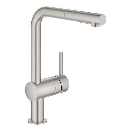 Μπαταρία κουζίνας μονού μοχλού Minta 1/2" supersteel με αναφορά 30274DC0 από τη μάρκα GROHE