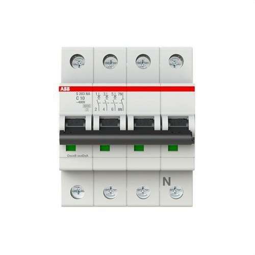 Μαγνητοθερμικός S203-C10NA 3P+N 10A Καμπύλη C 10kA με αναφορά 2CDS253103R0104 από τη μάρκα ABB
