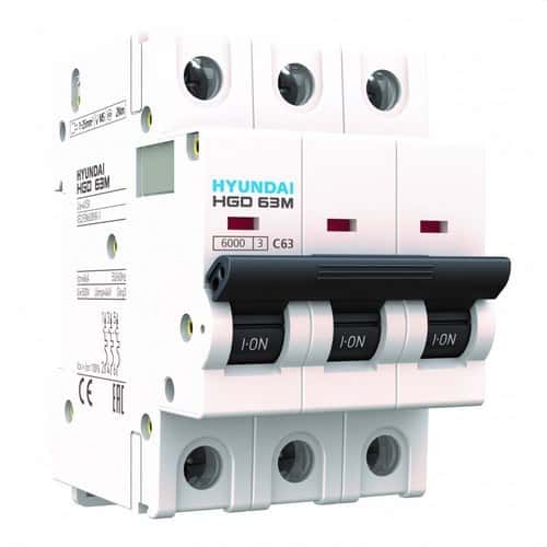 MCB STD 4P 10kA 40A C STD with reference HGD63-P4P040C from the brand HYUNDAI