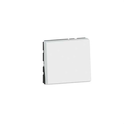 Διακόπτης Legrand Mosaic EasyLed 2 μονάδες 1 δρόμος 10AX 250V λευκός με αναφορά 077010L από τη μάρκα LEGRAND