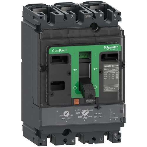 Αυτόματος διακόπτης ComPacT NSX160F 36kA AC 3P3R 160A TMD με αναφορά C16F3TM160 από τη μάρκα SCHNEIDER ELECTRIC