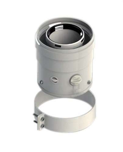 Κάθετη ομοαξονική έξοδος συμβατή με Ariston 60/100mm PP/Λευκός χάλυβας με αναφορά 610CVCHP15 από τη μάρκα FIG