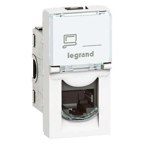 Βάση RJ45 Legrand Mosaic Cat 6 UTP 1 μονάδα 8 επαφές LCS2 λευκό με αναφορά 076561 από τη μάρκα LEGRAND