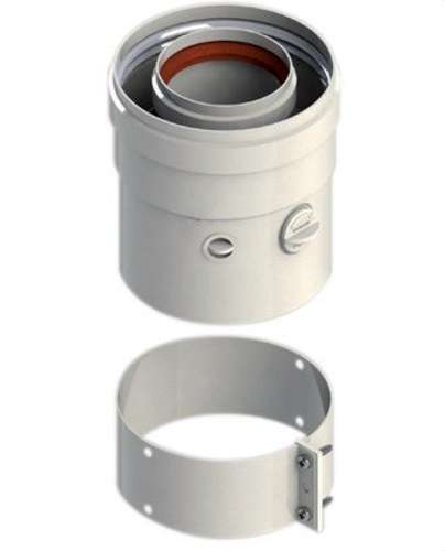Κάθετη ομοαξονική έξοδος συμβατή με Ariston 60/100mm λευκό αλουμίνιο με αναφορά 610CVCLARP1 από τη μάρκα FIG