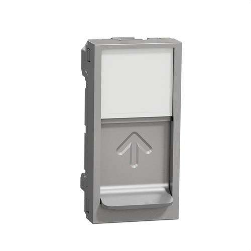 Πλάκα 1 μονάδας RJ45 Keystone αλουμινίου New Unica με αναφορά NU946030 από τη μάρκα SCHNEIDER ELECTRIC