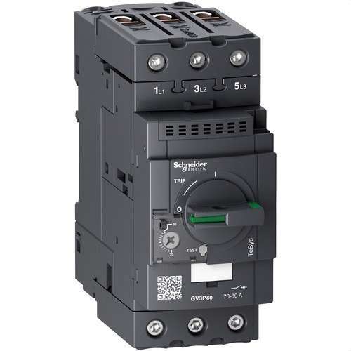 Διακόπτης αυτομάτου κινητήρα TeSys GV3 3P 70-80A EverLink με αναφορά GV3P80 από τη μάρκα SCHNEIDER ELECTRIC