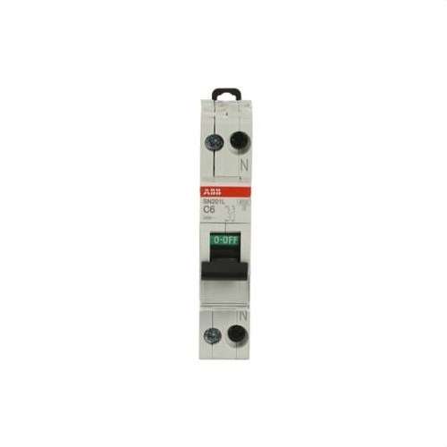 Διακόπτης SN201L-C6 1P+N 6A Καμπύλη C 4,5kA με αναφορά 2CSS245101R0064 από τη μάρκα ABB
