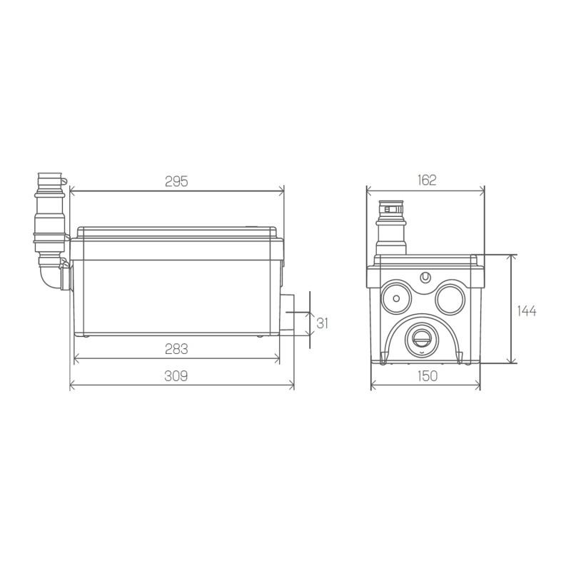 Αντλία εκκένωσης SFA SANISHOWER για ντους με αναφορά 0101000 από τη μάρκα SFA SANITRIT