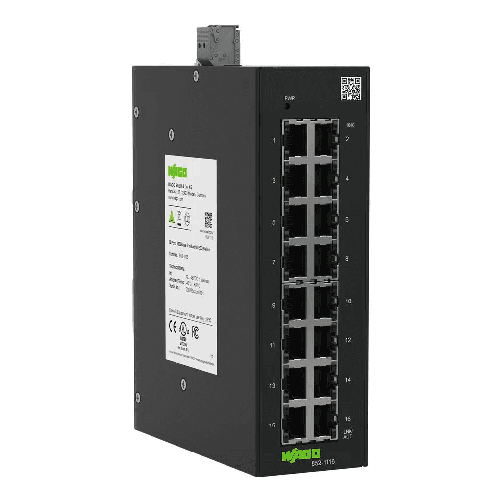 Βιομηχανικός Διακόπτης ECO-Switch 16 θυρών με αναφορά 852-1116 από τη μάρκα WAGO