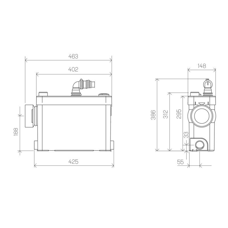 Θραυστήρας υγιεινής SFA SANIPACK για κρεμαστές τουαλέτες και μπάνια με αναφορά 0101422 από τη μάρκα SFA SANITRIT