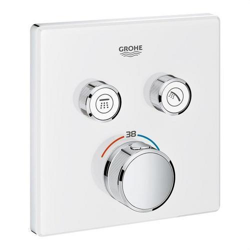 Εντοιχισμένο θερμοστάτης με 2 βαλβίδες Grohtherm SmartControl - Χρώμιο/Moon White με αναφορά 29156LS0 από τη μάρκα GROHE