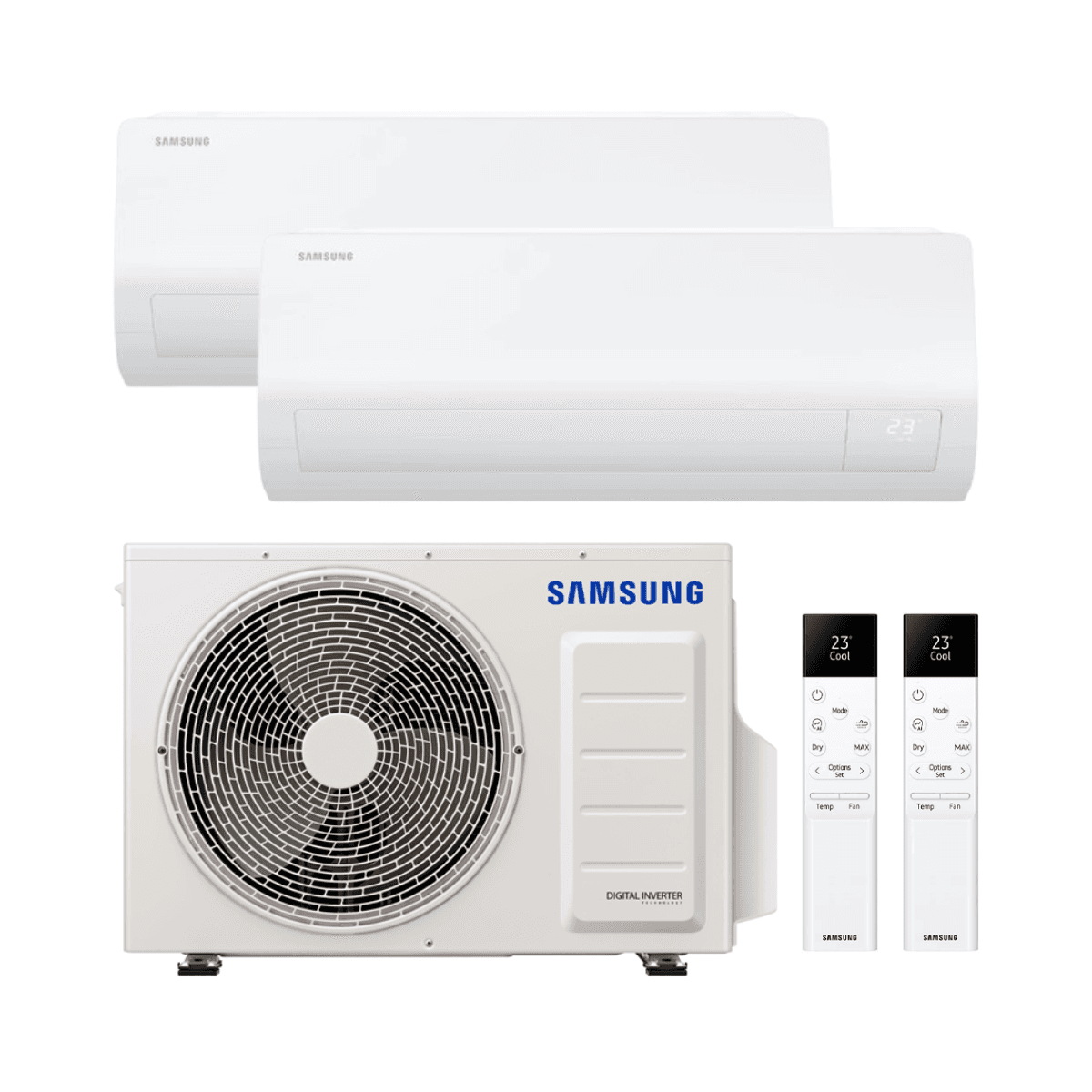 Κλιματιστικό 2x1 με wifi Samsung Cebú S2 2,5 kW + 5,0 kW με αναφορά KITSAMCEBU09+18 από τη μάρκα SAMSUNG