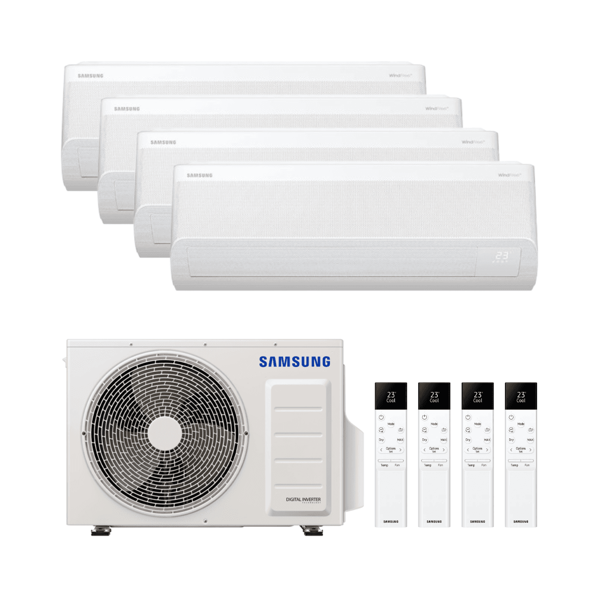 Κλιματιστικό 4x1 με wifi Samsung WindFree Comfort S2 2,5kW (3) + 3,5kW με αναφορά KITSAMWFCS209(03)+12 από τη μάρκα SAMSUNG