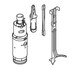 Μηχανισμός εκκένωσης για εντοιχιζόμενη δεξαμενή Geberit Delta 12 cm με αναφορά 240.501.00.1 από τη μάρκα GEBERIT