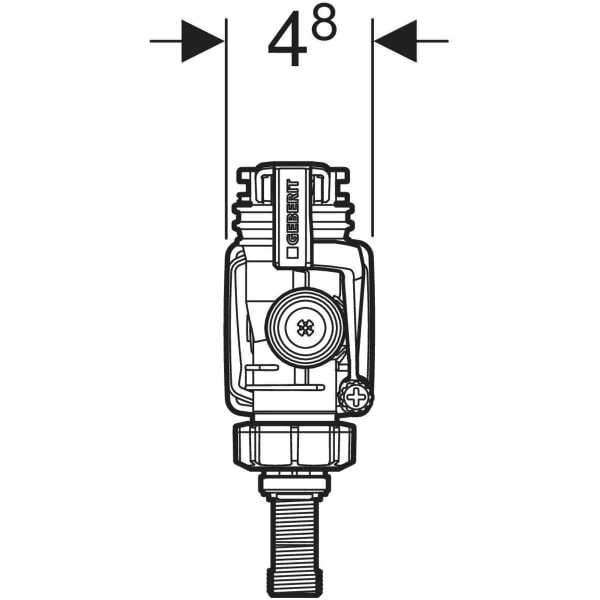 Πλευρικός μηχανισμός τροφοδοσίας Geberit σειρά 383 με αναφορά 281.000.00.5 από τη μάρκα GEBERIT