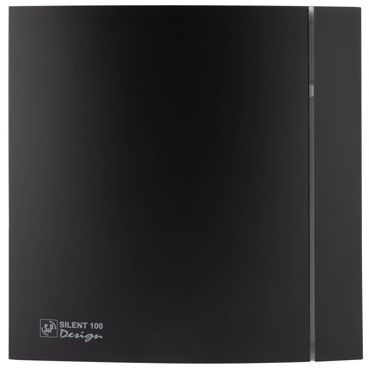 Εξαεριστήρας μπάνιου SILENT-100 CZ Design 4C Μαύρο με αναφορά 5210607400 από τη μάρκα SOLER & PALAU