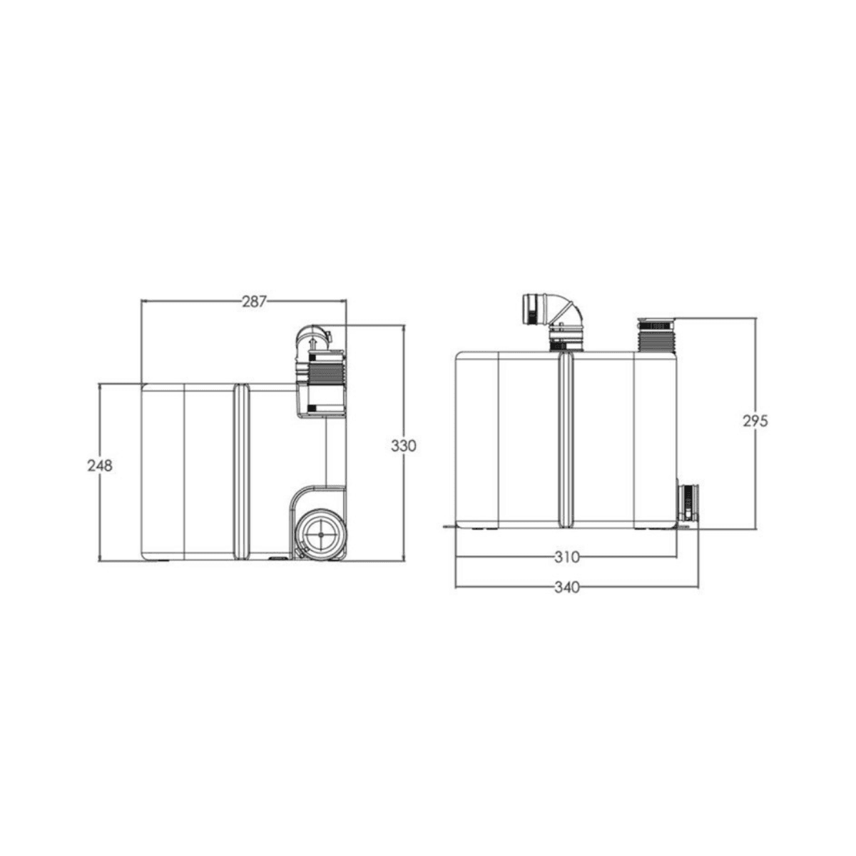 Αντλία εκκένωσης SFA Saniswift Pro για βαριά χρήση σε πλυντήρια με αναφορά SANISWIFTPRO από τη μάρκα SFA SANITRIT