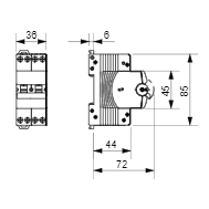 Μαγνητοθερμικό Gewiss Σειρά 90 MTC 4P 20A C 6kA με αναφορά GW90288 από τη μάρκα GEWISS