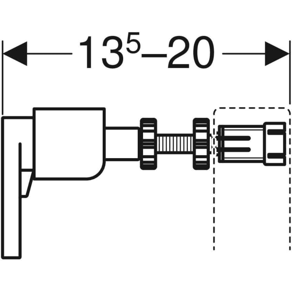 Σετ αγκύρωσης τοίχου για μεμονωμένη τοποθέτηση Geberit Duofix με αναφορά 111.815.00.1 από τη μάρκα GEBERIT