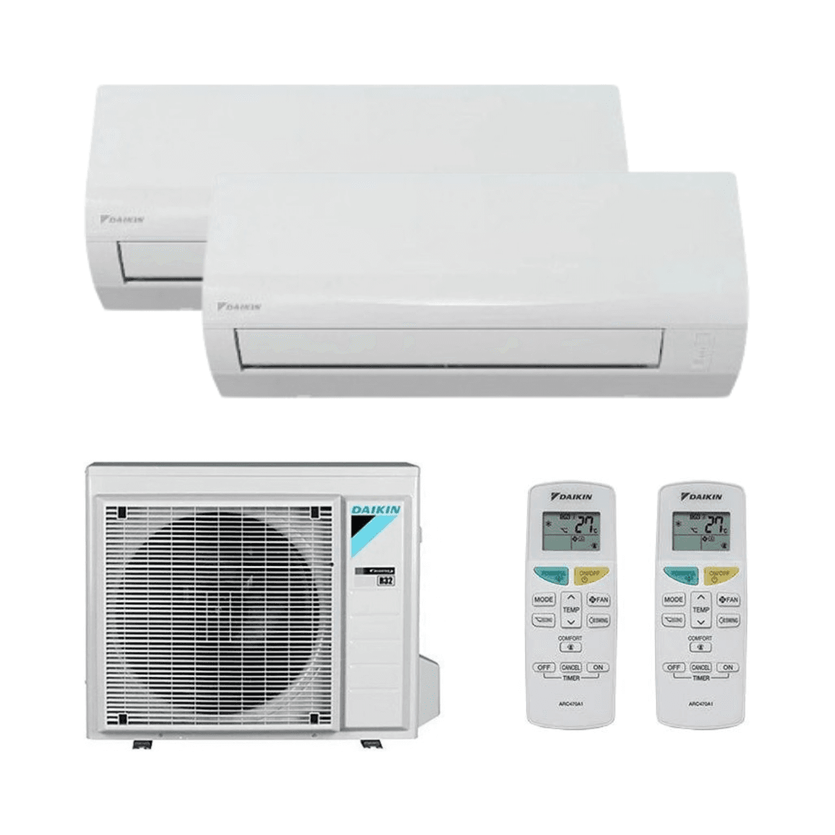 Κλιματιστικό 2x1 με wifi Daikin Sensira 2,5 kW + 3,5 kW με αναφορά KITDAISENSIRA2X125+35 από τη μάρκα DAIKIN