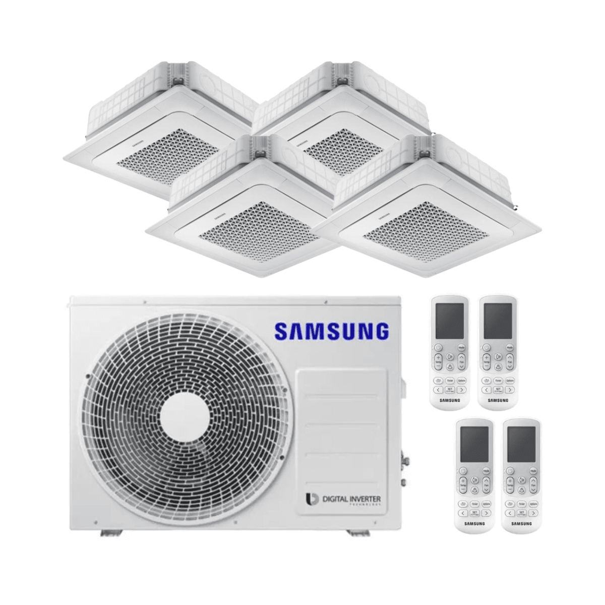 Κασέτα κλιματιστικού 4x1 4 δρόμων Samsung Mini WindFree 3,5 kW 12000 BTU με αναφορά F-CSTMINI35R4 από τη μάρκα SAMSUNG