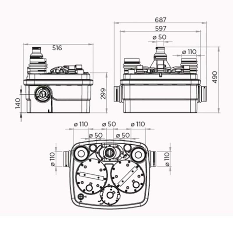 Γενικός σταθμός άντλησης SFA SANICUBIC 2 Classic με αναφορά 040000002 από τη μάρκα SFA SANITRIT